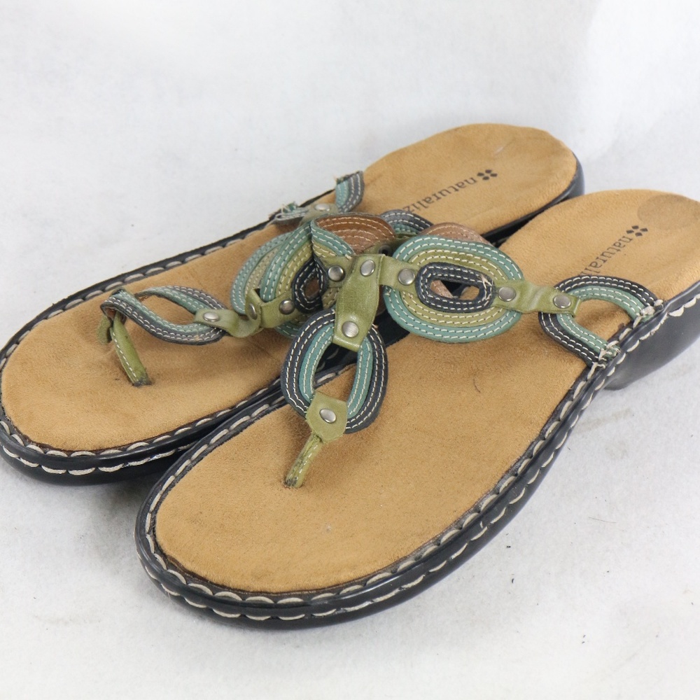 Naturalizer THEYER Leather Flip Flop Thong Sandals - Picture 3 of 8